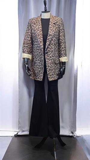 İTALY LEOPAR PARLAK CEKET - LEOPAR