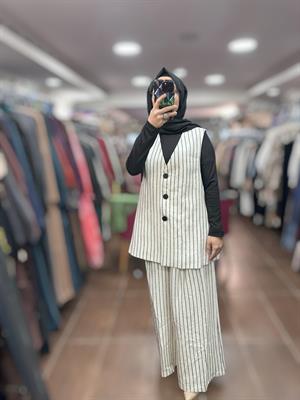 KAHMA KHM25Y11158 PANTOLON - EKRU