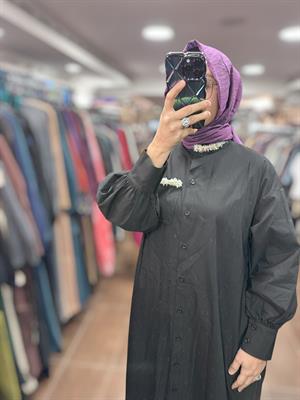 KAHMA KHM25Y13156 ELBİSE KAP - SİYAH 