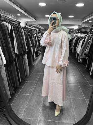 KAHMA KHM25Y17158 BLUZ - SOFT PEMBE