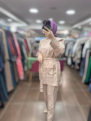 KAHMA KHM25Y25158 CEKET - AÇIK PUDRA