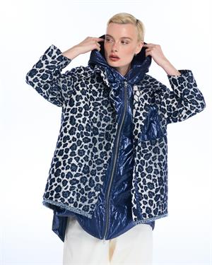 KAHMA LEOPAR DESEN KAP - LACİ/MAVİ