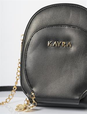 KAYRA KA-A24-CNT41 Zincir Askılı Yuvarlak Form Çanta - Siyah