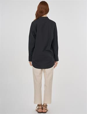 KAYRA KA-B25-11019 Rahat Kesim Pamuklu Tunik - Siyah