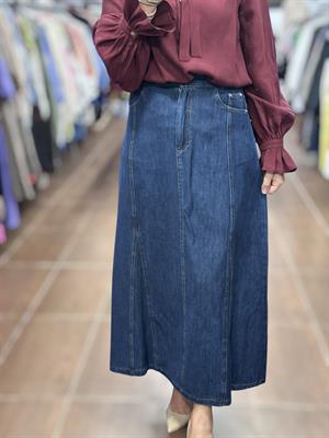 KAYRA KA-B25-12015 Parçalı Denim Etek - 