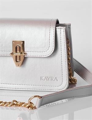KAYRA KA-B25-CNT11 Metal Aksesuarlı Omuz Çantası - Gümüş