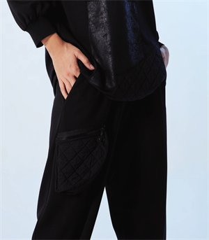 KB-RD21010 CEP DETAY PANTOLON - SİYAH