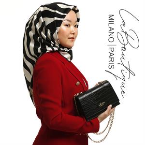 LA BOUTİQUE ÇANTA - 7059/KROKO SİYAH