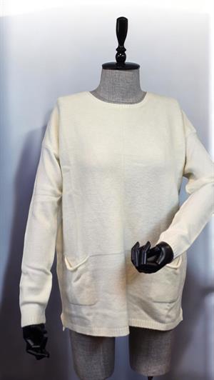 LARA BOYUN TRİKO SWEAT - KREM