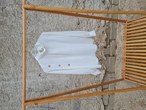 LEVİDOR Düğme Detaylı Manşetli Gömlek - beyaz