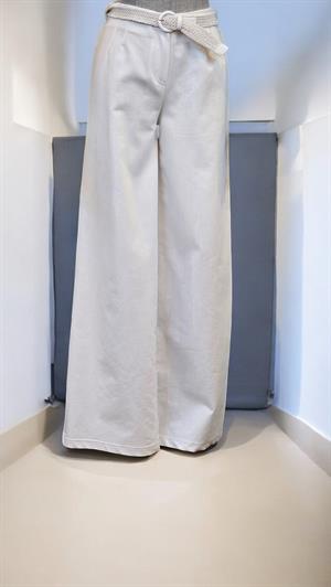 LİKRALI GABARDİN KOT PANTOLON - BEYAZ