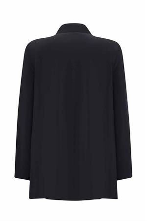 Miss Dalida T25Y-6068 Dik Yaka Fermuarlı Uzun Kol Tunik - Siyah