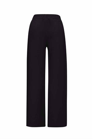 Miss Dalida T25Y-7026 Beli Lastikli Bol Paça Cupro Pantolon - Siyah