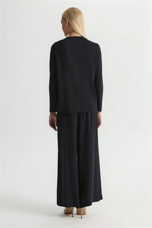 Miss Dalida T26Y-7010 T26Y-7010 Cupro Cepli Pantolon Etek - SİYAH