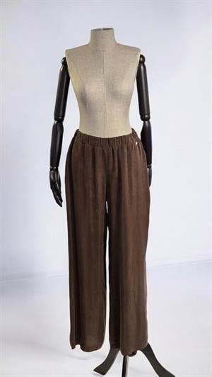 MissDalida Bol Paça Cupro Pantolon - Kakao