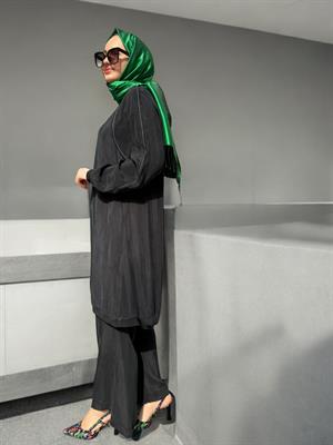 MissWhence 35010 İpek Tunik - SİYAH
