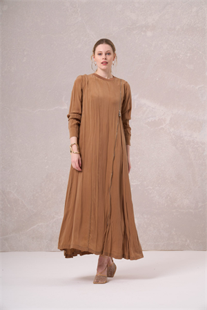 MissWhence 35800 İpek Elbise - Camel
