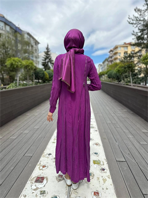 MissWhence 35800 İpek Elbise - FUŞYA