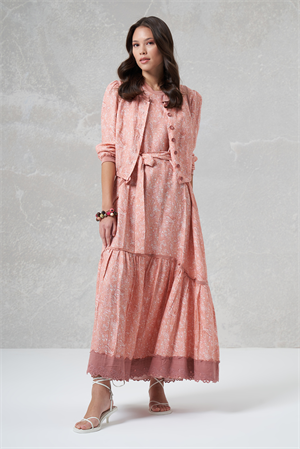 MissWhence 35803 Yelekli Elbise - Pudra