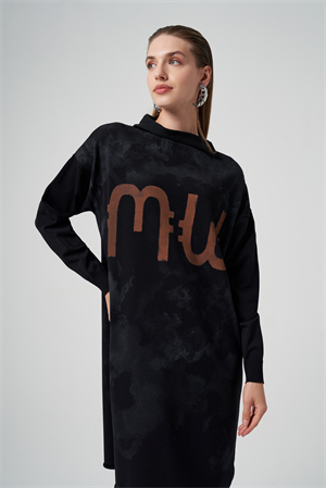 MissWhence 36021 Triko Tunik - Siyah