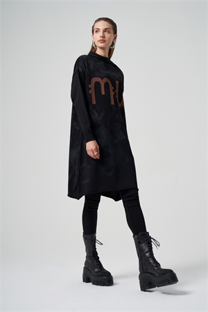 MissWhence 36021 Triko Tunik - Siyah