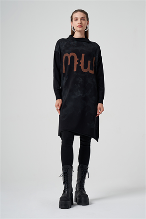MissWhence 36021 Triko Tunik - Siyah