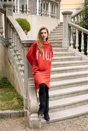 MissWhence 36021 Triko Tunik - -Turuncu