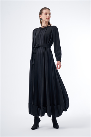 MissWhence 36820 Cupro Elbise - Siyah