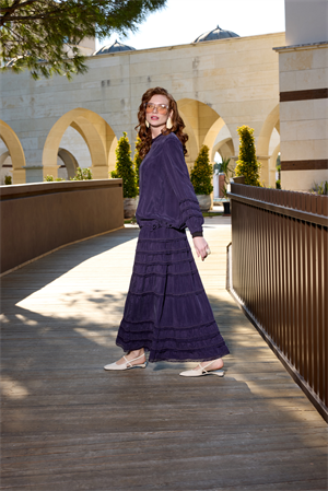 MissWhence 37005 Tunik Takım - Mor