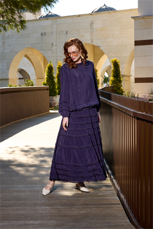 MissWhence 37005 Tunik Takım - Mor
