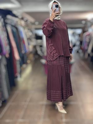 MissWhence 37016 Cupro Etek Takım - Bordo