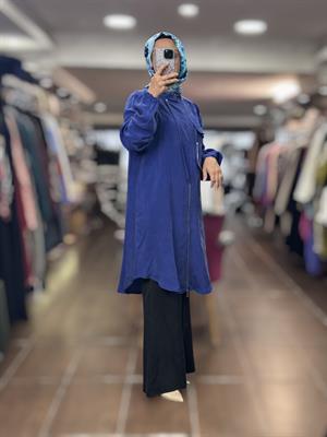 MissWhence 37410 Cupro Gömlek Kap - Saks