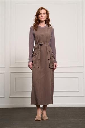 MissWhence 37814 Basic Elbise - Vizon