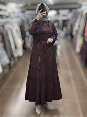 MissWhence 39807 ELBİSE - BORDO