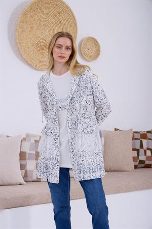 Moodbasic Dantel Detaylı Desenli Takım - Ekru