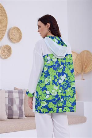MoodBasic Desenli Baskılı Taşlı Takım - Ekru