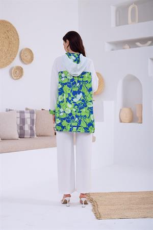 MoodBasic Desenli Baskılı Taşlı Takım - Ekru