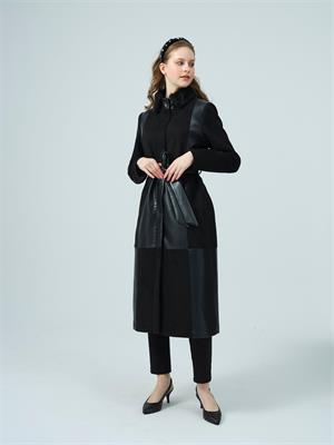 Moodbasic MB15.0135 KÜRKLÜ DERİ KAP - SİYAH