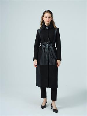 Moodbasic MB15.0135 KÜRKLÜ DERİ KAP - SİYAH