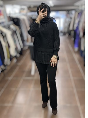 ON FASHION 26K.ON.BLZ.60351.01 2505 BLUZ - SİYAH