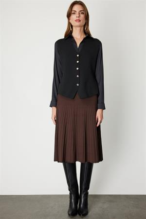 ON FASHION 26K.ON.YLK.66915.01 DÜĞMELİ V YAKA YELEK - SİYAH