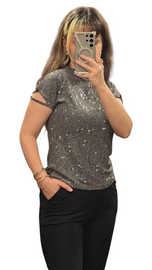 ON FASHION 26Y.ON.BLZ.70357.01 BLUZ - GÜMÜŞ