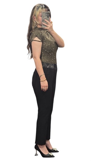 ON FASHION 26Y.ON.BLZ.70357.01 BLUZ - GOLD
