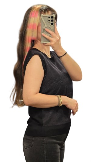 ON FASHION 26Y.ON.BLZ.70359.01 İNCİLİ BLUZ - SİYAH