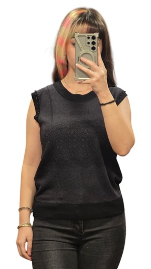 ON FASHION 26Y.ON.BLZ.70359.01 İNCİLİ BLUZ - SİYAH