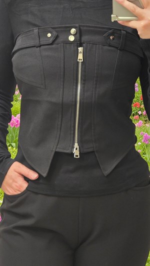 ON FASHION 26Y.ON.BLZ.70366.01 BLUZ - SİYAH