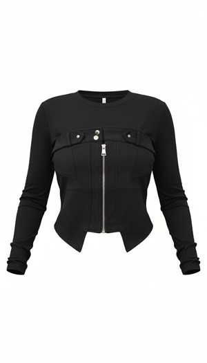 ON FASHION 26Y.ON.BLZ.70366.01 BLUZ - SİYAH