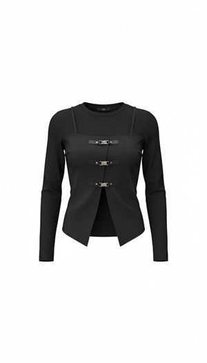 ON FASHION 26Y.ON.BLZ.70367.01 BLUZ - SİYAH