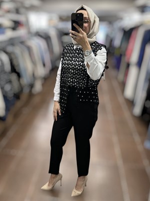 ON FASHION 26Y.ON.BLZ.70479.01 DANTEL BLUZ - SİYAH