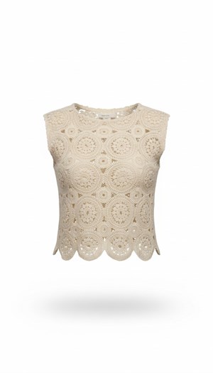 ON FASHION 26Y.ON.BLZ.76371.01 KOLSUZ SIFIR YAKA BLUZ - KREM